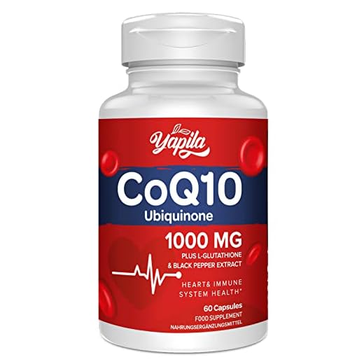 CoQ10 con L-Glutathione 1000mg Capsule - Coenzima Q10 al 100% Fermentata, Coenzima Q10 ad alta Concentrazione, Coenzima Q10 Antiossidante, Senza Soia, Senza Glutine, Non-GMO, Vegano