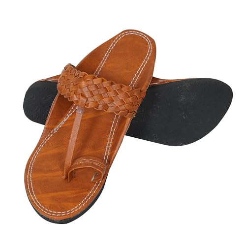 Image of DFR Ethnic Sandals For Boys Men, Comfortable Men's Rajasthani Slipper Chappals