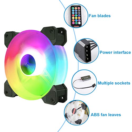 Ventilador de resfriamento ajustável para computador BESPORTBLE para ventilador de PC Cooler RGB Coo