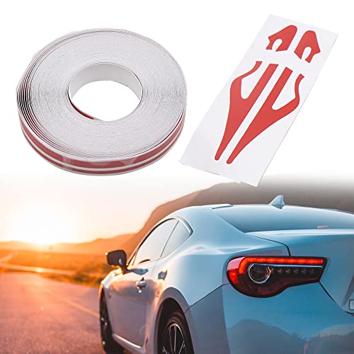 sourcing map 12mm Vinyl Striping Pin Streifen Doppel Linie Klebeband Auto Decal Aufkleber rot