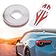 sourcing map 12mm Vinyl Striping Pin Streifen Doppel Linie Klebeband Auto Decal Aufkleber rot