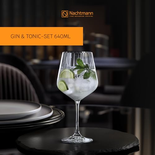 Foto von Nachtmann Gin Tonic Gläser 4er Set, 640 ml, Celebration, 102892, Cocktailgläser aus Kristallglas, spülmaschinenfest