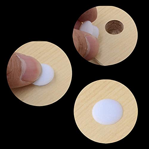 Image of MroMax 50Pcs Screw Cap Cover 3 /16inch Bottom Dia Fit for 4.5-5mm Diameter Hole Plastic Tube Cover Shelf Peg Hole Plugs for Cupboard Bookshelf Shelf Closet Cabinet Bracket Furniture Transparent White