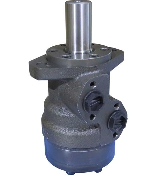 Moteur Hydraulique M+S, Type MR400CB, Cylindrée 400 cm3/tr, Connexions (côté): G 1/2'', Arbre: Ø 32 mm Cylindrique, Distributeur à Tiroir, Bride Ovale 2 trous SAE A