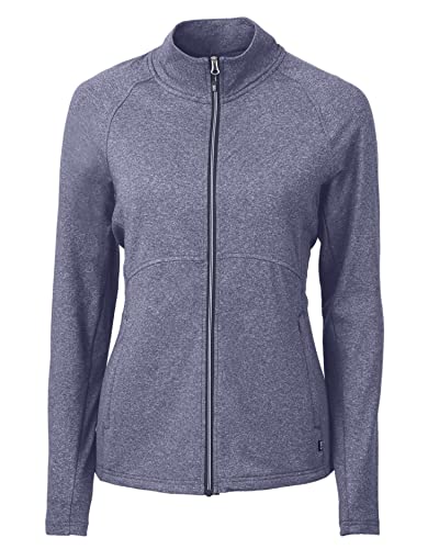 Image of Cutter & Buck Ladies Adapt Eco Knit Heather Recycled Womens Full Zip