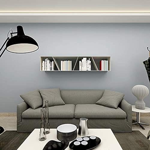 Image of practicalWs Gray Self-Adhesive Wallpaper Removable Film Stick Paper | Easy to Apply Peel and Stick Wallpaper Shelf Liner Table and Door Reform 23.62 Inch 236.2 inch Wall paper