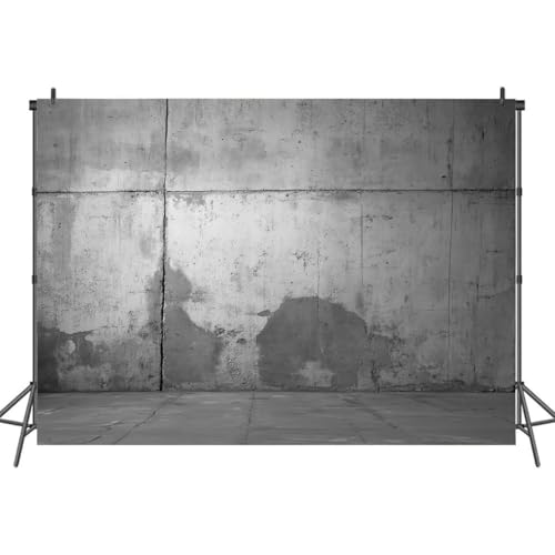 7x5FT Concrete Wall Floor Photography Backdrop Background Cloth Portrait Photo