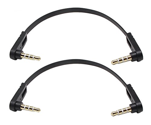 Cable de audio 3.5mm con conector recto y ángulo miniatura 1