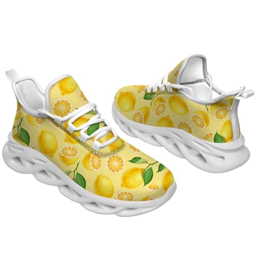 Lemon Shoes Fashion Sneakers Running Walking Tennis Shoes for Women Men2