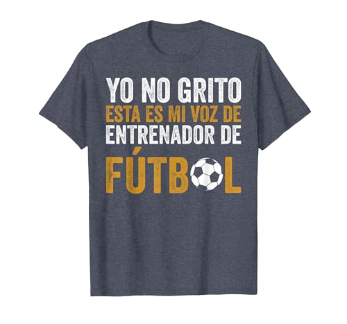 Coach Esta Es Mi Voz De Entrenador De Fútbol Camiseta, Hombre, Azul Jaspeado, L