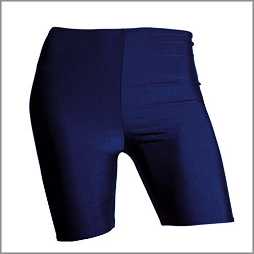 [Djee Mart] Ladies Womens Girls Swimming Trunks School PE Swimwear Shorts (Navy, Ladies L/XL 14/16)