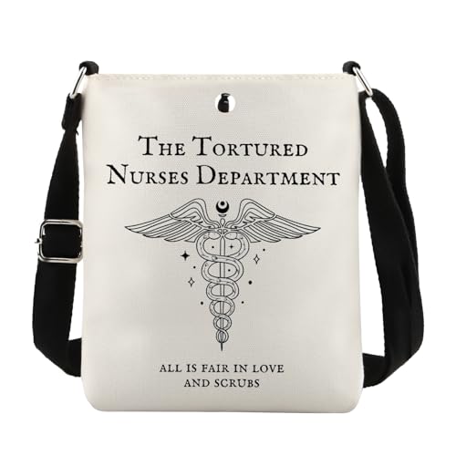TOBGBE Funny Nurse Memes Gifts Tortured Nurses Department Crossbody Bags For Nurse Accessories for Work