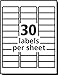 Pres-a-ply Laser Address Labels, 1 x 2.625 Inches, White, Box of 7500 (30606)