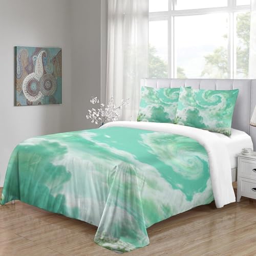 Parure de lit 200x200 Nuages Oniriques housse couette ado - 5
