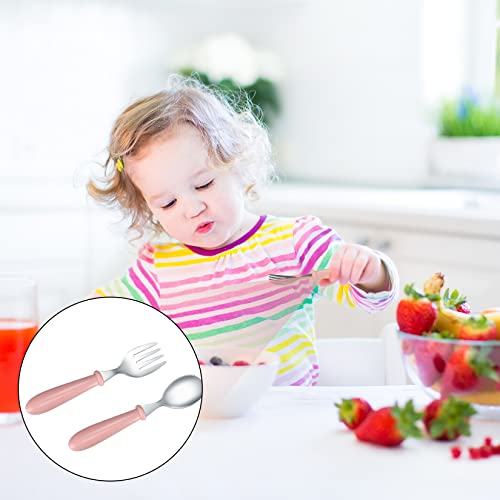 6 Pcs Toddler Utensils Set, Baby Silverware Set, Stainless Steel Toddler Forks And Spoons, Children Baby Spoons And Forks Cutlery Set With Round Handle, Dishwasher Safe #TOP5