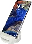 fashciaga Luxurious Marble Cell Phone Stand Holder for Cellphone Tablet On Desk, Countertop, Table, Nightstand. Heavy Real Stone Mobile Phone Stands (Hollow)