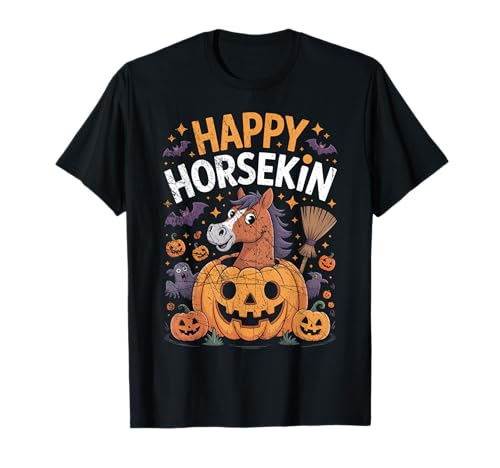 Equine Rider Horse Lovers Come Calabaza Halloween Camiseta