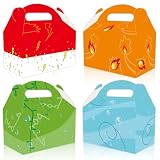 16pcs Cartoon Monster Birthday Party Candy Bags Yellow Red Goodie Gift Boxes for Kids Boys Girls Theme Birthday Party Supplies Decorations