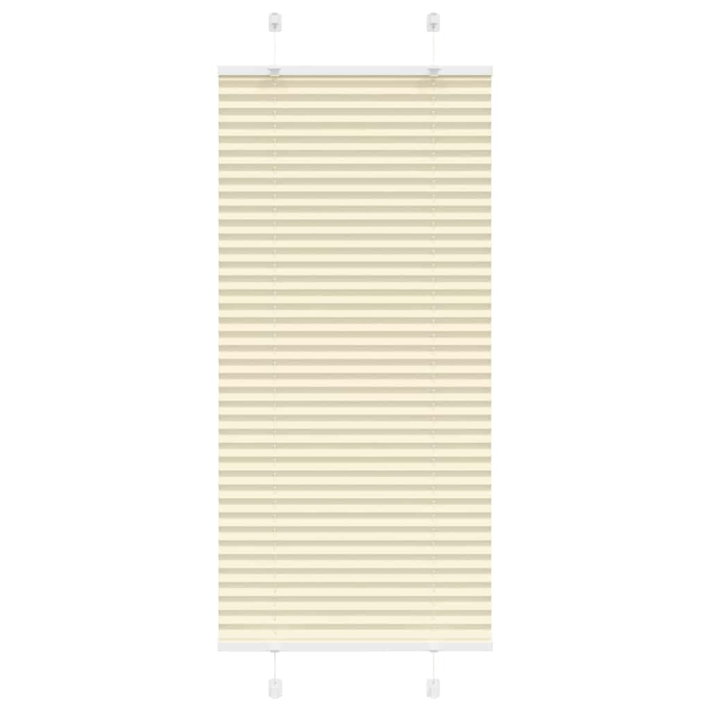vidaXL Pleated Blind Cream 60x100 cm Fabric Width 59.4 cm Polyester, pleated window shade, pleated shade, concertina blind, plisse blind