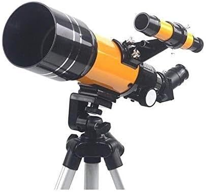 70mm Aperture Refractor Telescope for Kids & Adults, Beginner-Friendly with Adjustable Height Tripod, Two Eyepieces (15X-50X Magnification), No-Tools Setup, for Stargazing