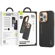 Mr. Gorilla iPhone 14 Pro Max Uyumlu Karbon Fiber K l f | MagSafe Uyumlu Turuncu Metal Detayl  K l f