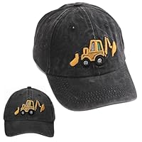 Bagger Basecap Kinder, Baseballkappe Verstellbar Sport Kappe Baseball Cap Bestickte Schirmmütze Cartoon Sonnenhut Baseballmütze Sonnenmütze Sommer Accessoires für Jungen und Mädchen(Schwarz)
