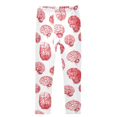 Boccsty Watercolor Big Human Brain Girls Leggings Kids Yoga Pants Dance Active Tights 4T