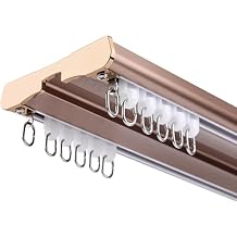 Heavy-Duty Curtain Conjoined Double Track - 1m to 4m Ceiling for Curtain, Aluminium Alloy Rails, Modern Design Indoor/Outdoor