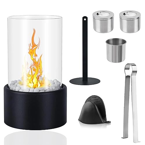 Somiya Chimenea de etanol de mesa con cojín