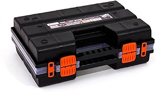 Double organiser box NOR 16" DUO with removable walls and 30 compartments, 8 sizes
