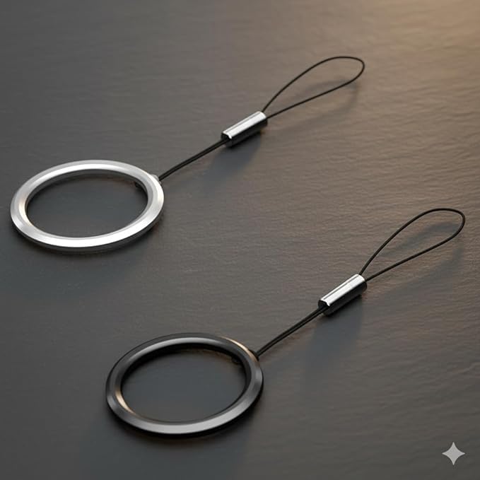 Image of AccuPrints Sumiko Pack of 2 Multipurpose Lanyard for Phone & Keys Hand Wrist Mobile Hanging Chain Nylon Strap with Metal Ring Anti Theft Phone Holder for Cell Phones Cameras ID USB Flash Drives