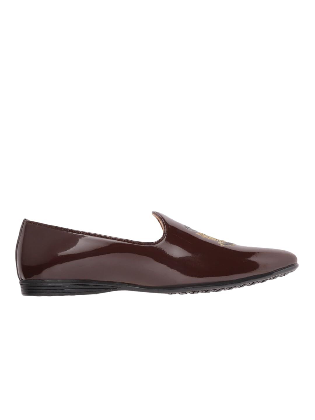 Round-Toe Embroidered Loafers Ethnic Slip-On Loafers Regular Styling Synthetic Upper Cushioned Footbed/Comfortable Fashionable Stylish Flexible for Men/Size : 8 (Brown)-image-34