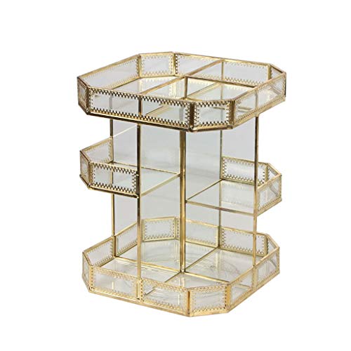 Preisvergleich Produktbild TLTLSNH Kosmetische Aufbewahrungsbox, Drehbare Kosmetikbox Europäische Transparente Desktop-Aufbewahrungsbox