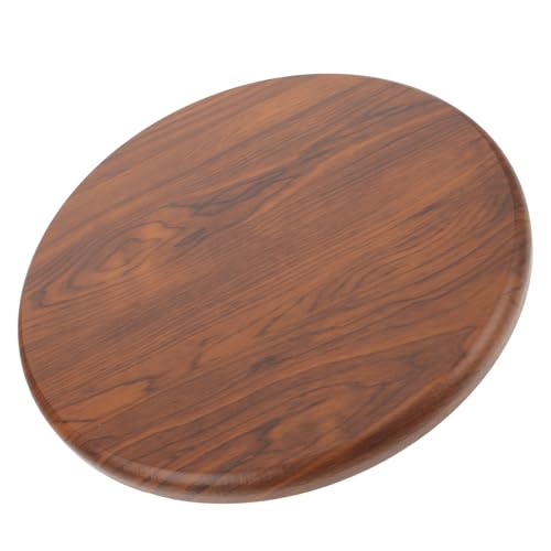 Operitacx Assise de Tabouret Rond en Bois Massif 29 CM Siège de Remplacement Coussin Marron pour Tabouret de Bar Cuisine Plateau Épais en Bois Naturel Stable