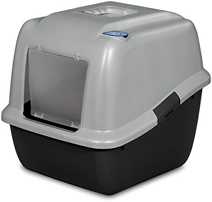 Precision Pet Dazzle Litter Box System with ODO GARD for All of Your Litter Box Needs, Jumbo, Silver and Black