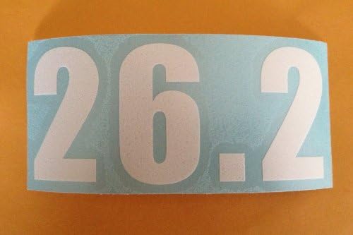 The Runner Stickers 26.2 Window Cling (White Numbers) (Set of 4)