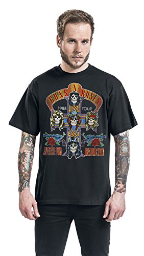 Guns N’ Roses Tour 1988 Homme T-Shirt Manches Courtes Noir Regular/Coupe Standard - Les Beatles, Paul McCartney, John Lennon, RIngo Starr, George Harrison Guns N' Roses Tour 1988 Homme T-Shirt Manches Courtes Noir Regular/Coupe Standard – Image 6
