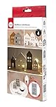 Rayher Rayher Silicone Casting Mould with House Design, Casting Trays with 4 Different House Shapes for Plaster of Paris, Casting Resin and Concrete Crafts, 14.5x26x1.7cm, Grey, 36132000