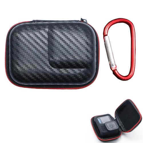 PCTC Hard PU Mini Carrying Case for Go Pro Hero 13 Black,Travel Portable Storage Bag for GoPro Hero 12/11/10/9/DJI Osmo Action,Campark,AKASO,YI Action Camera and More(for Camera & Case (L)