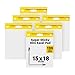 Post-it Super Sticky Mini Easel Pad, 15 x 18 inches, 20 sheets/pad, 6 pads, White Drawing Pad and Self Stick Flip Chart Paper