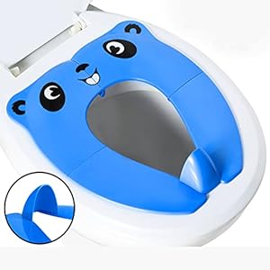 RafaLife Bath Toys – [Upgrade Splash Guard – Stable] Portable Toilet Training Seat for Toddlers, Boys & Girls. Folding…