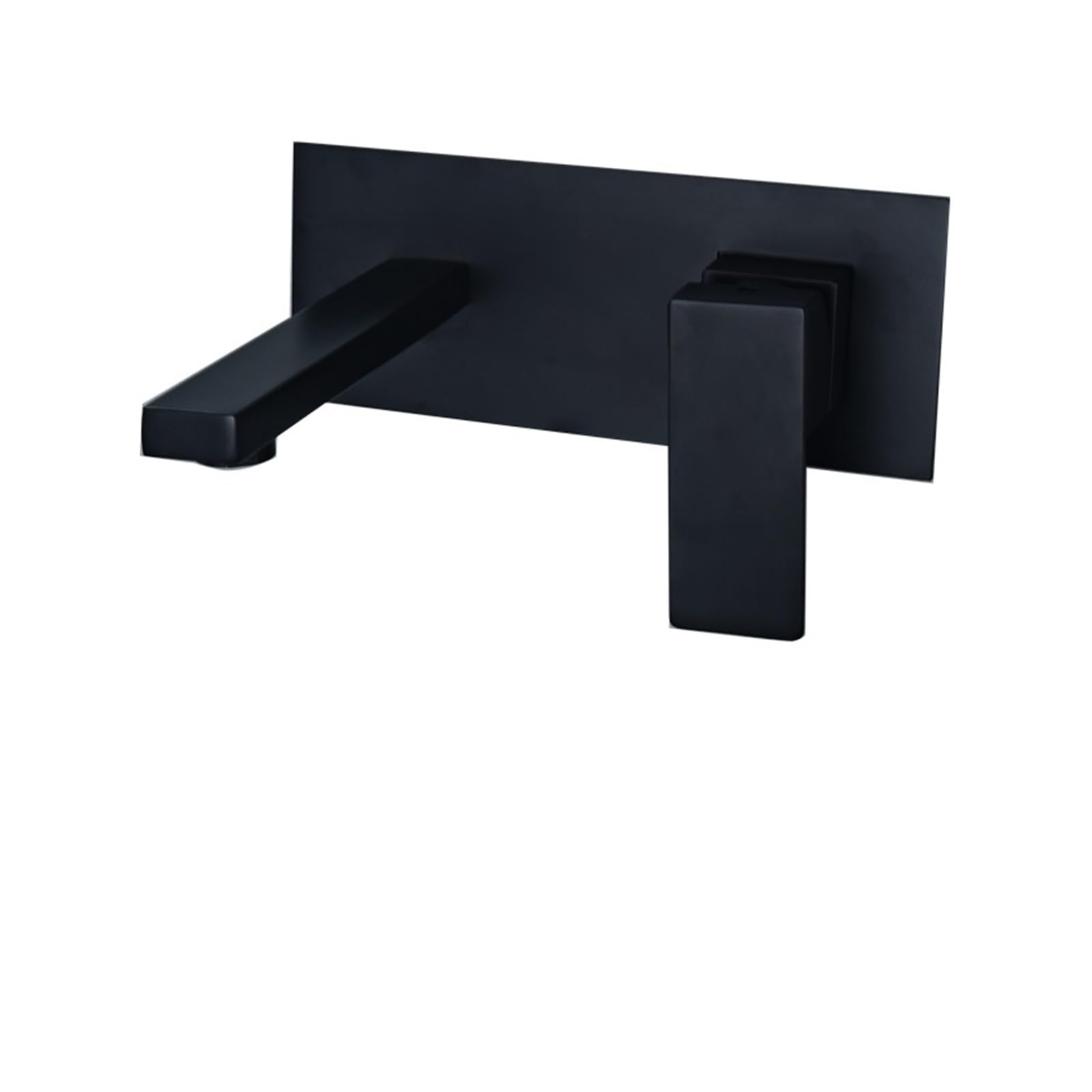 Grifo de pared de diseño minimalista negro con cartucho cerámico duradero