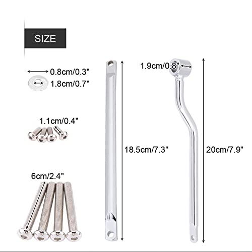 Kit Universal de Barras de Soporte para Alforjas de Motocicleta Haofy en Acero Inoxidable Plateado miniatura 5