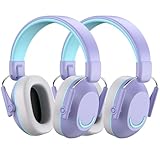 Link Dream Gehörschutz Kinder, Lärmschutz Kopfhörer Kinder SNR 30dB für von 3-16 Jahren, Kapselgehörschutz Ohrenschützer mit Ohrenschützer Verstellbare für Schule, Autismus, Reisen, Lila, 2 Stück