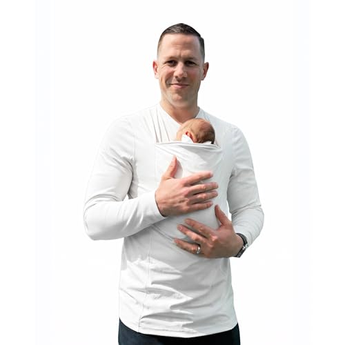 Lalabu The Dad Shirt | Hands-Free Baby Carrier for Dad with Kangaroo Pouch | Engineered for Bonding, Safety, & Comfort for Newborns Up to 15 Lbs. | CPSC Compliant
