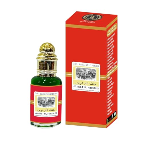 Luxury Attar For Men Jannat E Firdaus Firdos,Rollon Attar Box Swiss Gold ittar/itra/itar Long Lasting 100% Alcohol Free Pack, Scented, Travel Size, Organic -12 ml