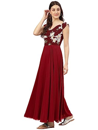 Image of Women's Black Floral Print Dress