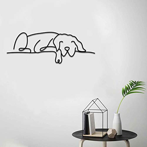 Matani Metal Dog Wall Decor | Dog Wall Art | Metal Wall Art | Metal Wall Decor | Minimalist Room & Living Room Wall Décor (Sleeping Dog) #TOP1