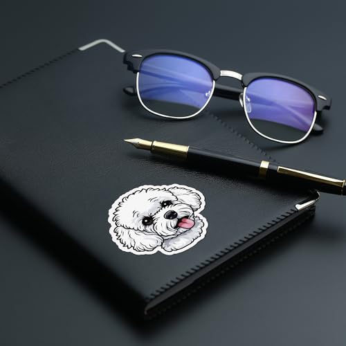 Image of Maltese Dog Sticker Cute Maltese Puppy Vinyl Decal Waterproof Dog Lover Sticker for Laptop Water Bottle Car Window Notebook Pet Lover Gift