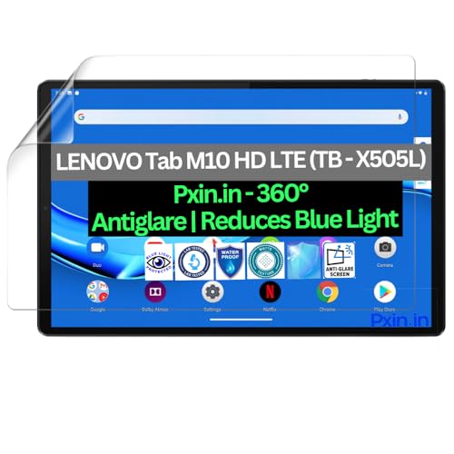 Image of Pxin Tablet Anti Bluelight and Anti Glare Screen Guard compatible with LENOVO Tab M10 HD LTE (TB - X505L) | BLUVLightblock Tech | Scratch Proof | Prevents bluelight | Eye Protection | No Dry Eyes